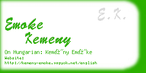 emoke kemeny business card